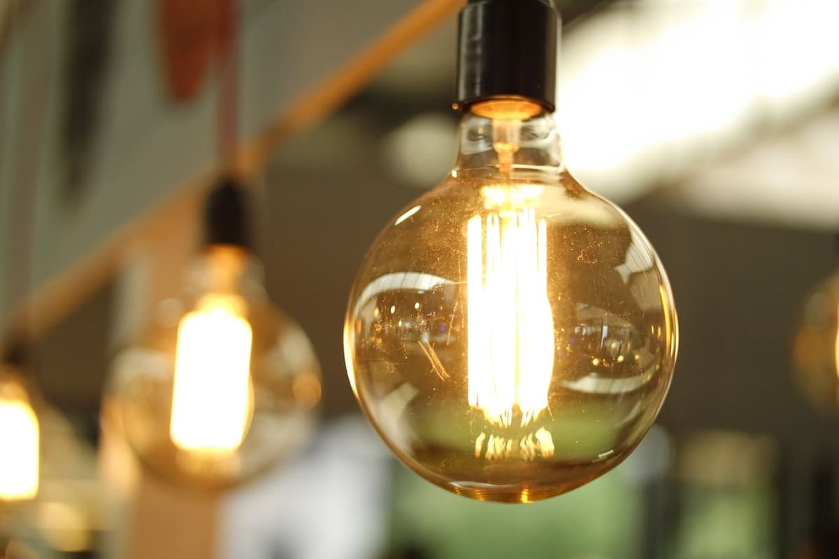 Lighted Light Bulb in Selective-focus Photography